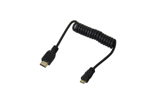 Cable Coiled HDMI to Mini HDMI Short