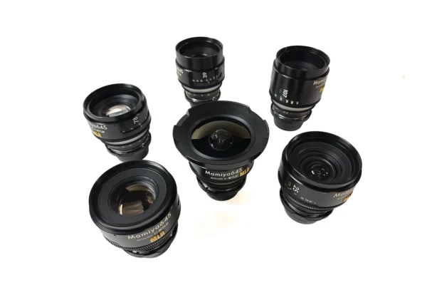 TLS Mamiya 645 inc. Speed Booster LPL Mount 6 Lens Set